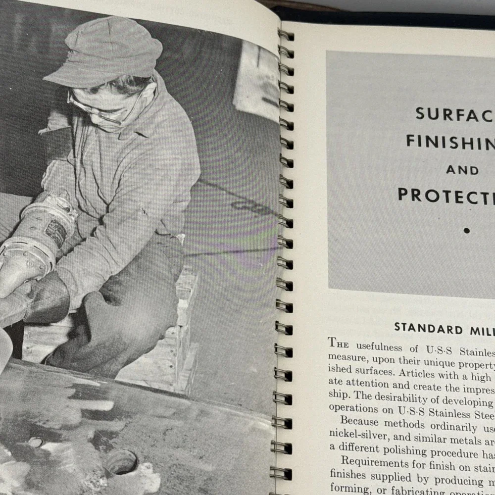 Vintage US Steel USS Fabrication‎ Stainless & Heat Resisting 1953 Leather Bound